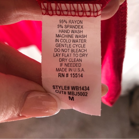 Lock & Love cherry red maxi skirt stretch and flare design size M - Picture 5 of 5